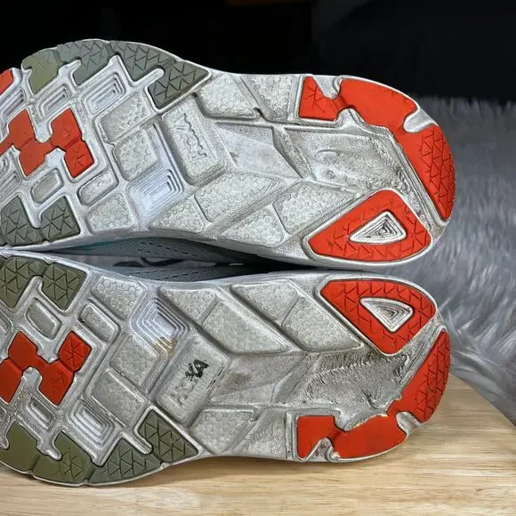 Hoka One One Clifton 5 Running Shoe Womens Sz 7.5 Cushioned Vapor Blue Iron Gray - Picture 14 of 16